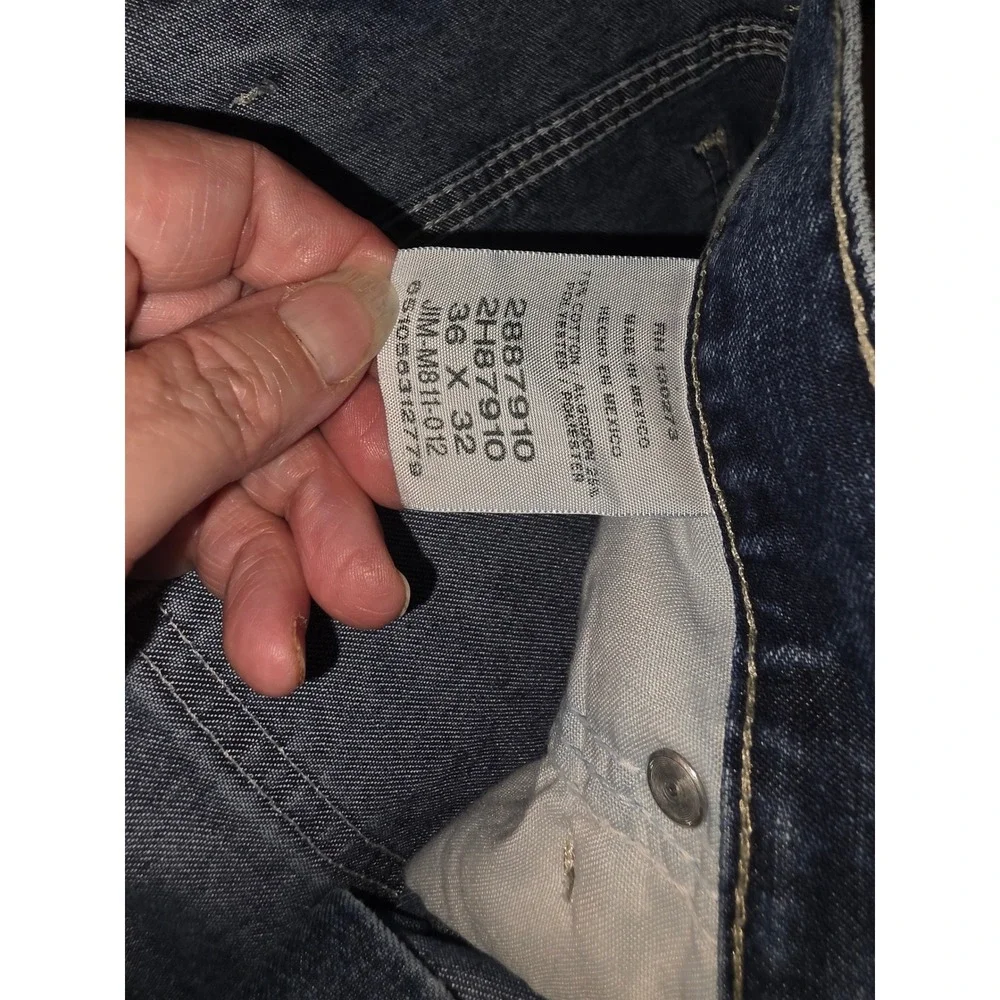 Lee Dungarees Carpenter Jeans Mens 36x32 Blue Denim Workwear Hammer Loop 2887910